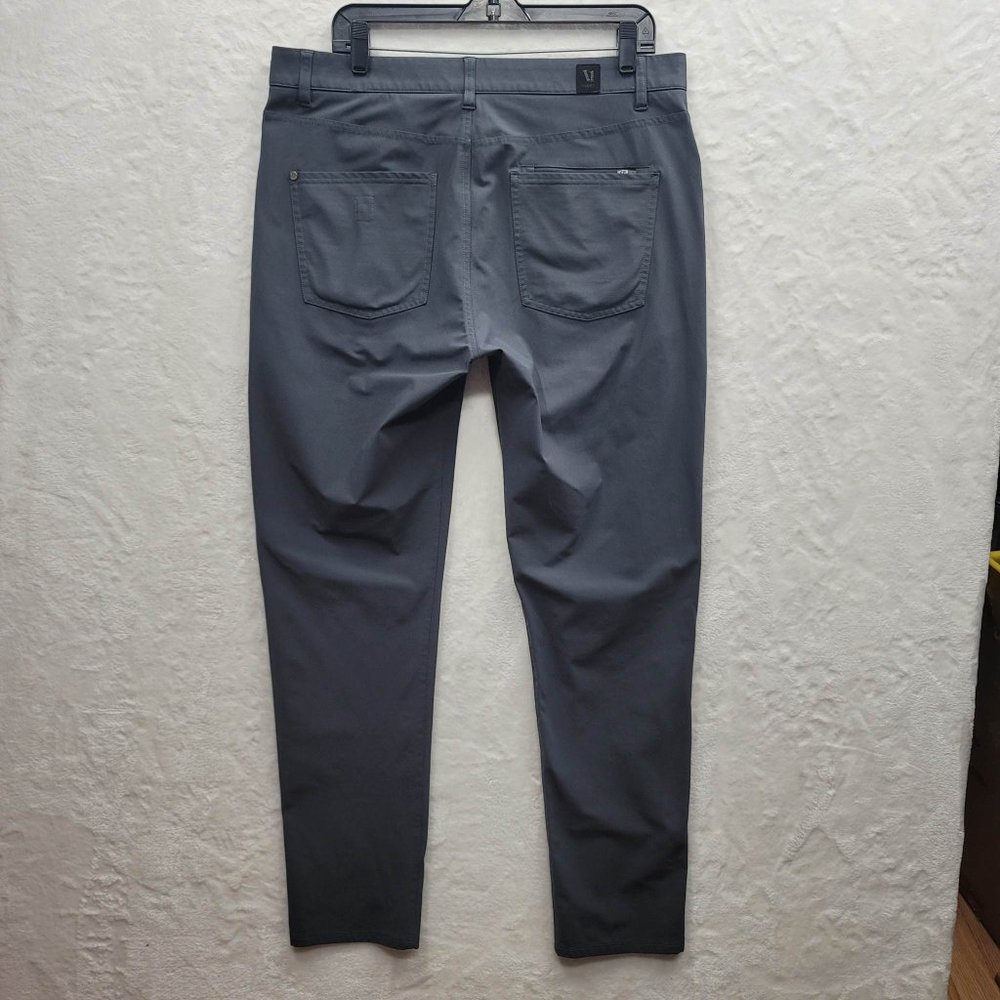 Vuori Meta Pants Mens 34 Gray 5-pocket Stretch